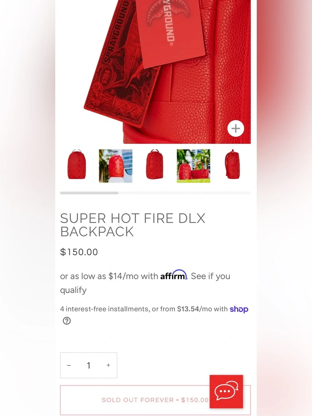 •GUC•Sprayground Super Hot Fire DLX Woven Faux Leather Backpack